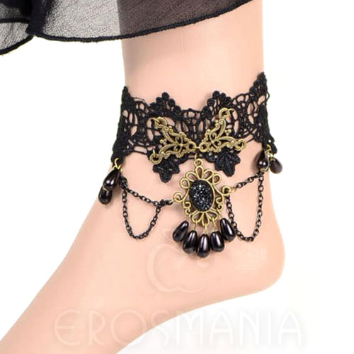 Tornozeleira Gótica de Renda - Anklets
