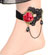 Tornozeleira Gótica de Renda e Rosa - Anklets (Imagem 1 de 2)