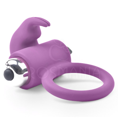 Vibrating Bunny Cock Ring Purple - Anel peniano