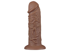 10.5" Realistic Chubby Dildo Brown - Pênis Gigante
