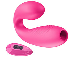 Abby Sexy Massager Pink - Vibrador Casal c/ Sucção