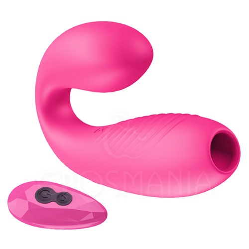 Abby Sexy Massager Pink - Vibrador Casal c/ Sucção