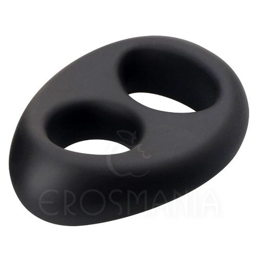 Silicone Tasteless Black Soft Ring - Anel duplo