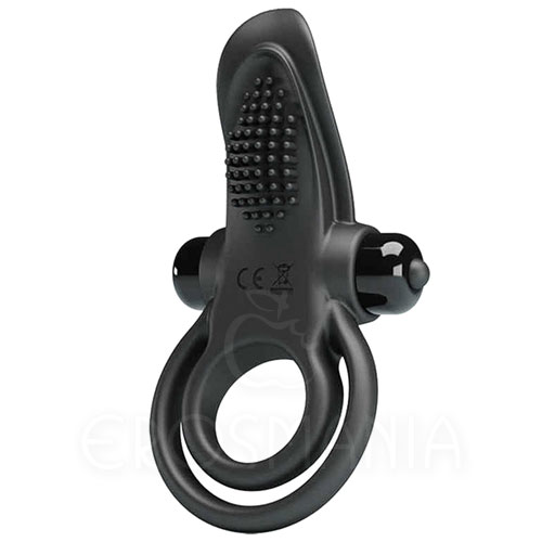 Pretty Love Vibrant Penis Ring Black - Anel duplo