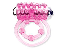 Silicone Double Ring Pink - Anel pênis e escroto