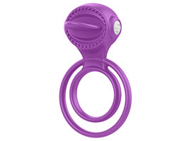 Vibrating Dual Ring Purple - Anel pênis e escroto