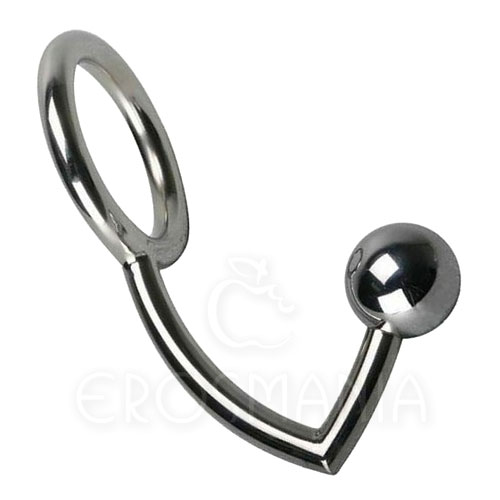 Anal Intruder Cock Ring "P" - Anel escrotal - Inox