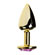 Hard Plug Anal de Metal Dourado com Joia (Imagem 1 de 2)