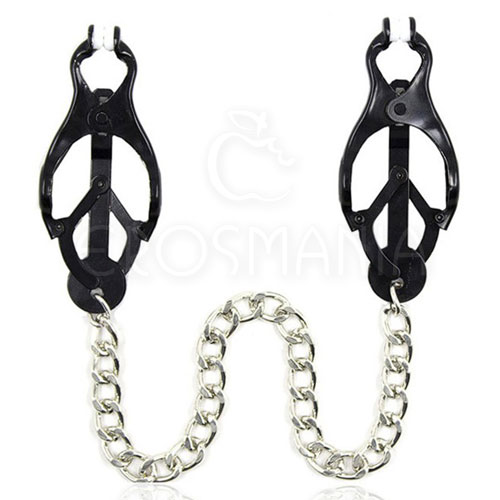 Japan Clover Clamps Black - Nipples com corrente