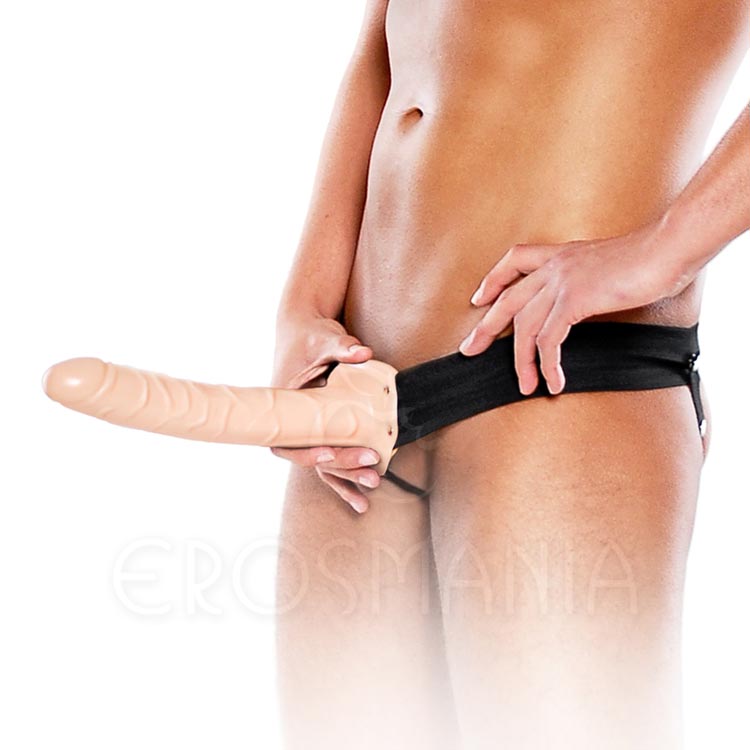 10" Flesh Hollow Strap-On - Capa c/Cinta Pipedream