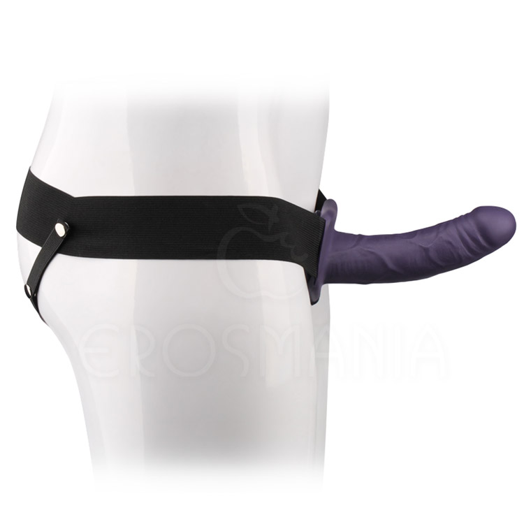 Unissex Hollow Strap-on Purple - Capa com cinta