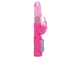 Vibrador Rabbit Pink - Pênis Rotativo 36 funções