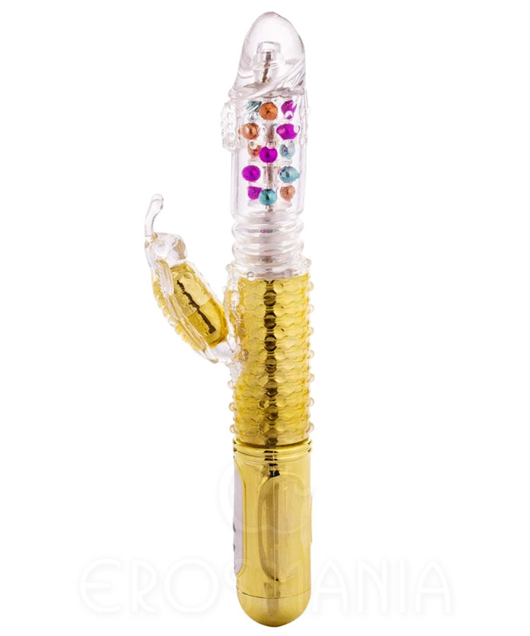 Thrusting Butterfly Penis Gold Vai-e-Vem Rotativo