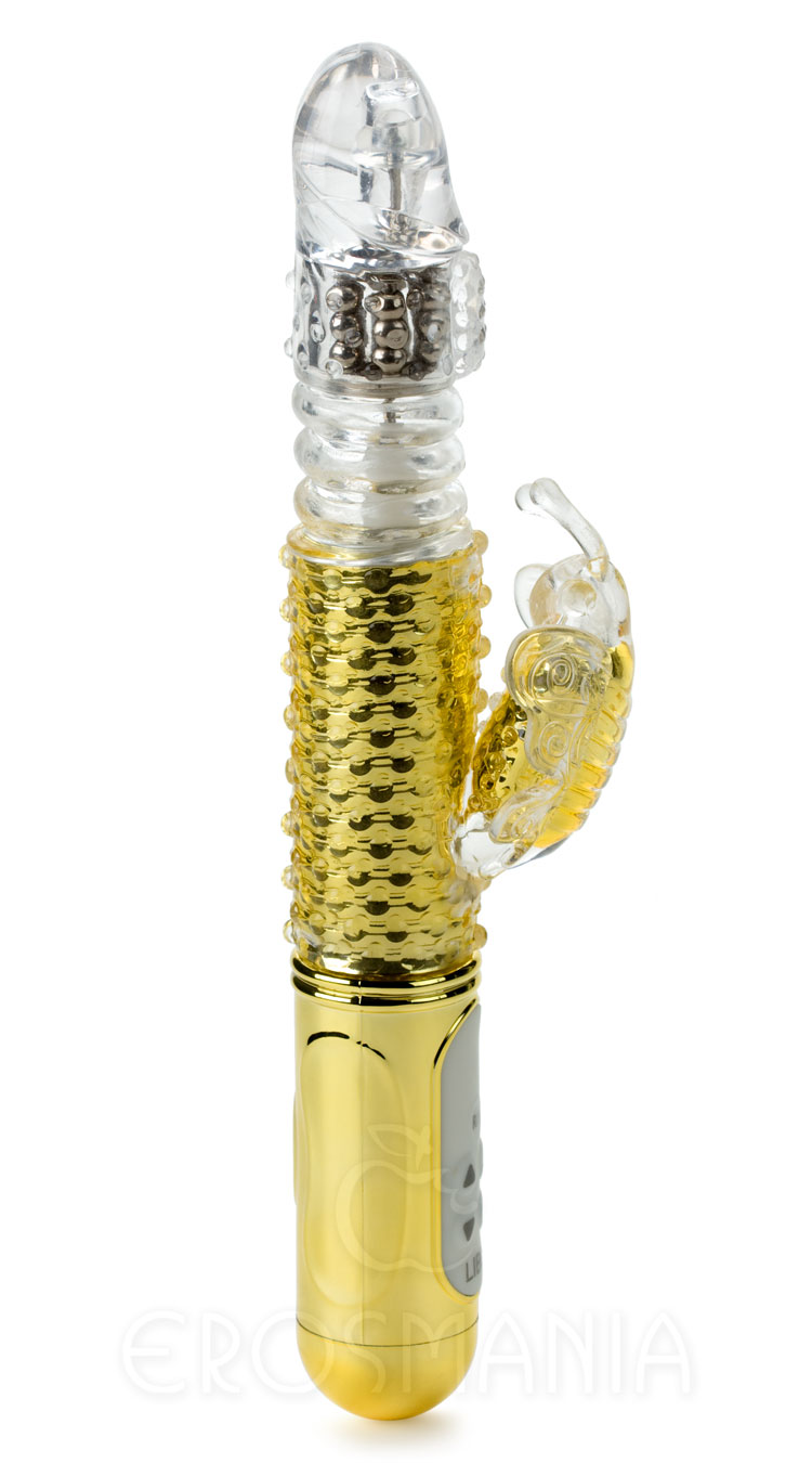 Thrusting Butterfly Penis Gold -Vai-e-vem rotativo