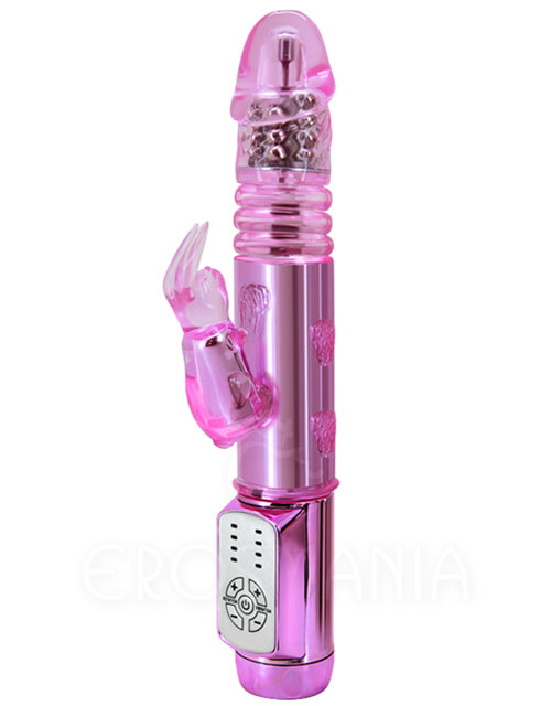 Throbbing Bunny Pink - Pênis Rotativo e Vai-e-Vem