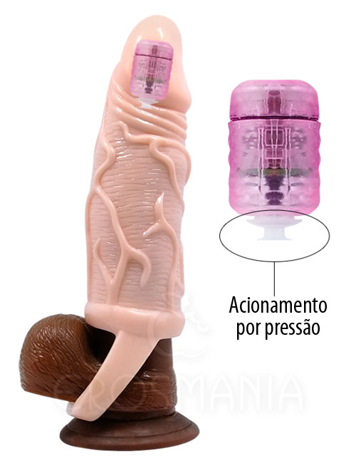 Vibration Men Extension Flesh - Capa com Vibrador