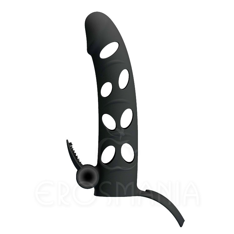 Penis Sleeve W/ Ball Strap -Capa vibradora-Silcone