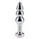 Hard Metal Plug Ball w/ Crystal Pink - Plug anal (Imagem 1 de 2)