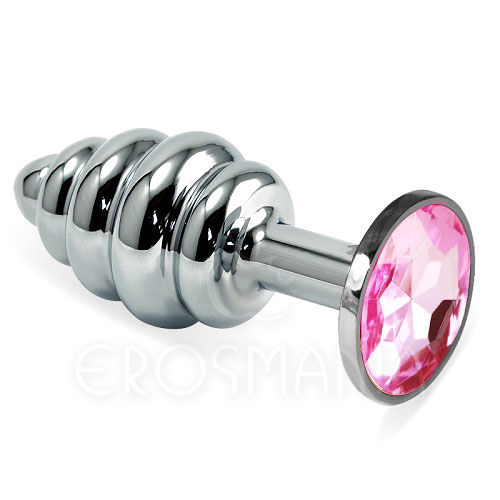 Rosebud Spiral Metal Plug Rose - Plug anal metal P