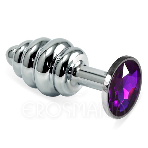 Rosebud Spiral Metal Plug Purple - Plug anal metal