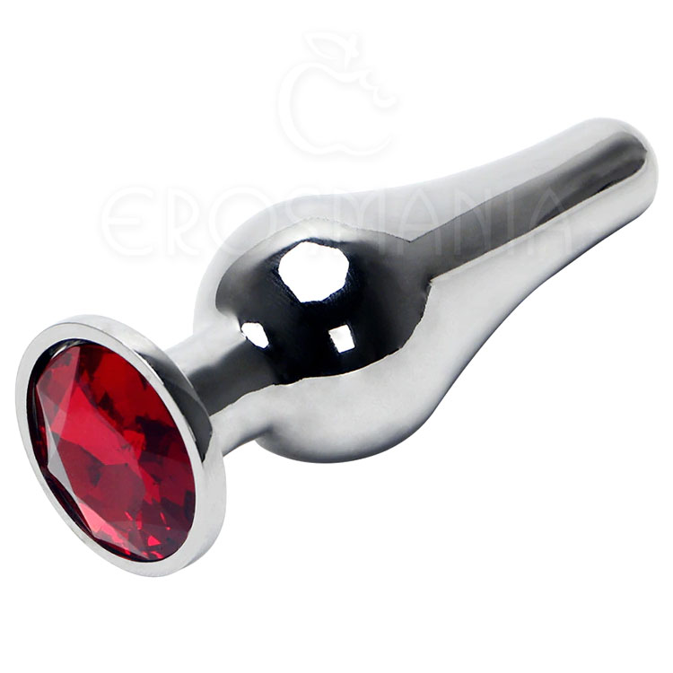 Conic Butt Plug Red - P - Plug anal de metal
