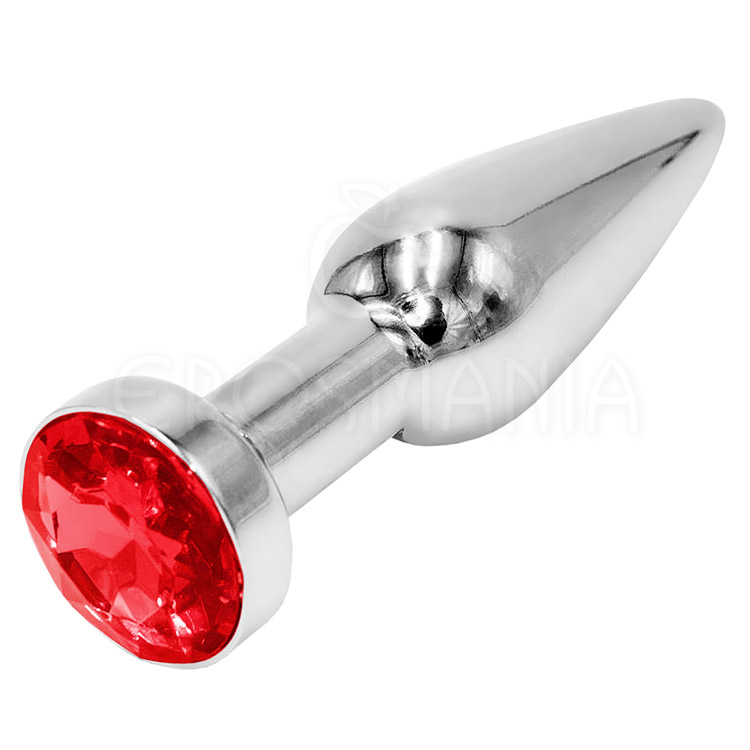 Metal Butt Plug Slim - P - Plug anal com cristal