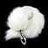 Butt Plug Small w/ White Tail - com Rabo (Imagem 2 de 2)