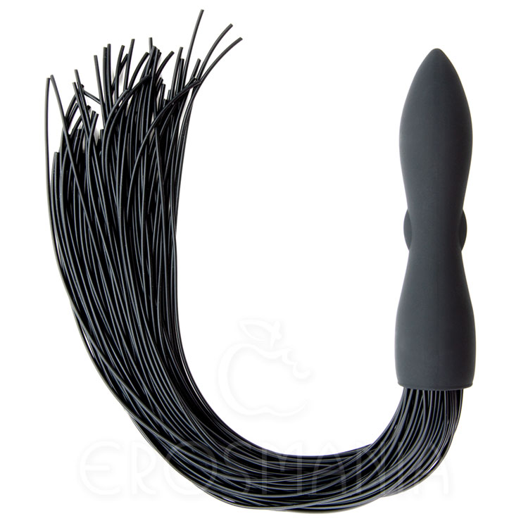 Plug Anal Vibrador com Rabo Chicote - Silicone