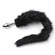 Plug Anal Metal Cromado com Rabo Preto - Anal (Imagem 1 de 2)