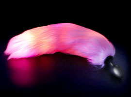Fox Tail & Cat Ear Pink- Plug com cauda Luminosa