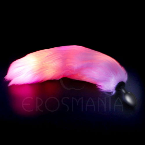 Fox Tail & Cat Ear Pink- Plug com cauda Luminosa