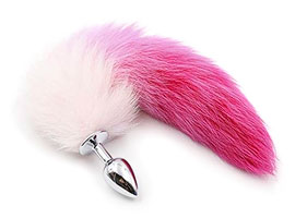 Fox Tail Rosa/Pink w/ Metal Plug - Plug com Rabo