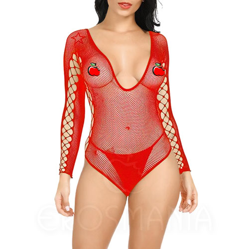 Body Sensual - Arrastão - Manga Longa - Vermelho