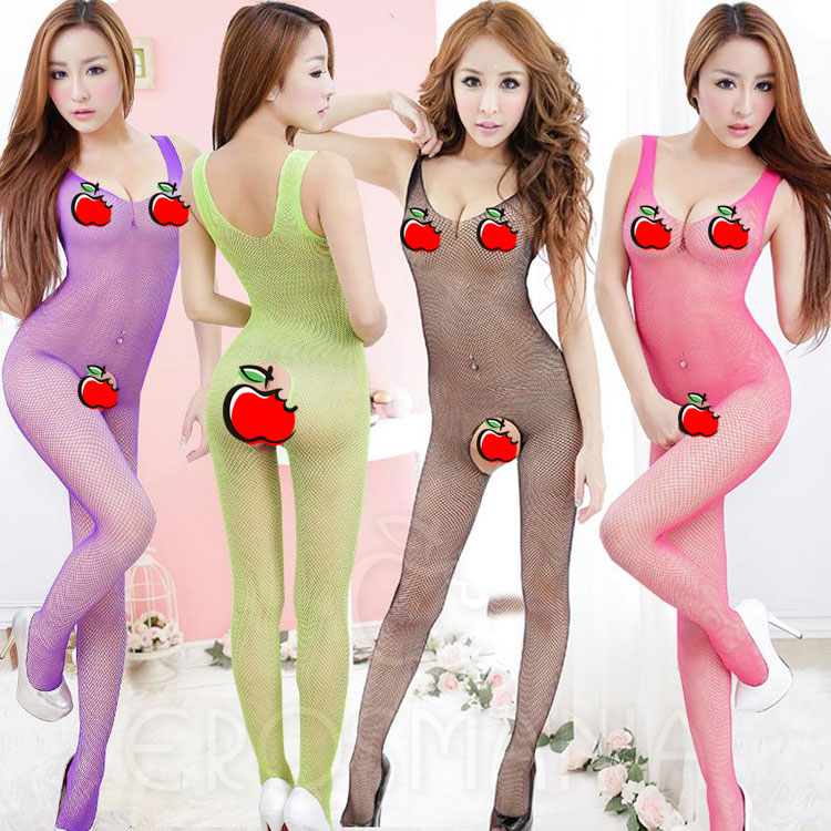 Bodystocking Arrastão Fino - Diversas Cores