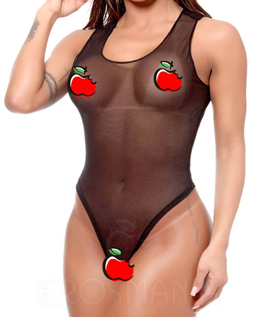 Body Fio Dental em Tule Transparente