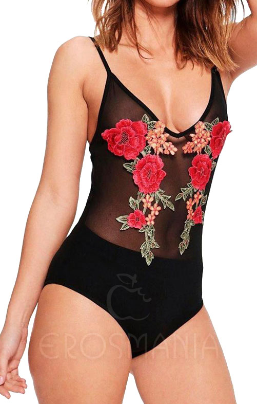 Body - Renda Floral - Las Rosas