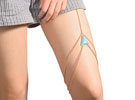Leg Chain Turquesa - Corrente de coxa com pedra