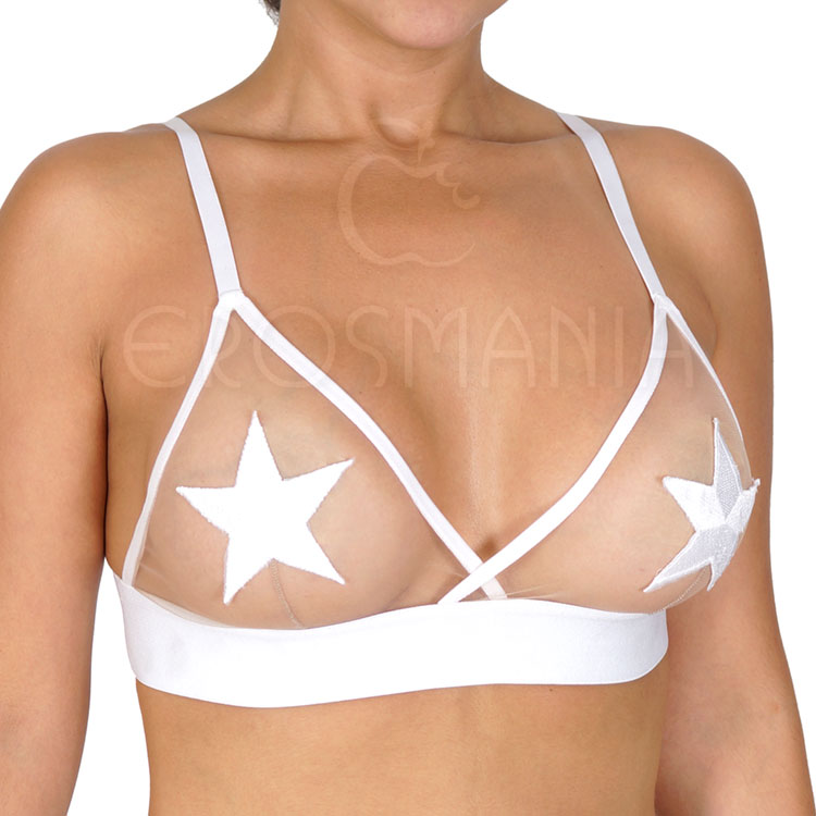 Sutiã Bralette Não Me Toque - Bordado Estrela