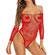 Body Glamour Strass Coloridos - Vermelho (Imagem 1 de 2)