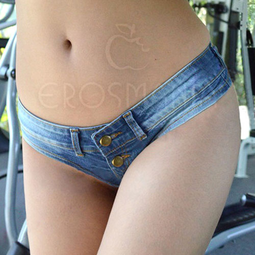 Micro Short Jeans Manchado e Rasgado