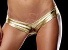 Micro Short - Calcinha - Vinil Dourado