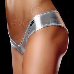 Micro Short - Calcinha - Vinil Prateado