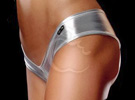 Micro Short - Calcinha - Vinil Prateado