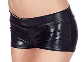 Mini Short Vinil - Black