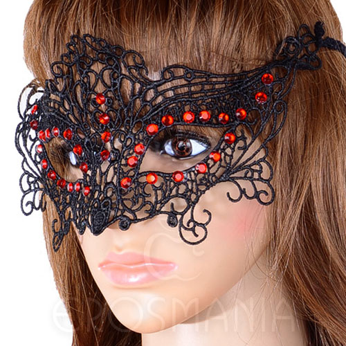 Máscara Sensual The Rhinestone - Renda e Strass