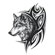 Tatuagem temporária - Lobo com Tribal (Imagem 1 de 3)