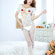 Bodystocking Floral e Arrastão Manga Curta Branco (Imagem 2 de 2)