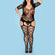Bodystocking Listras e Floral - Plus Size (Imagem 1 de 2)