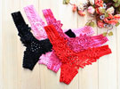 Calcinha Tanga - Rosas Bordadas com Strass