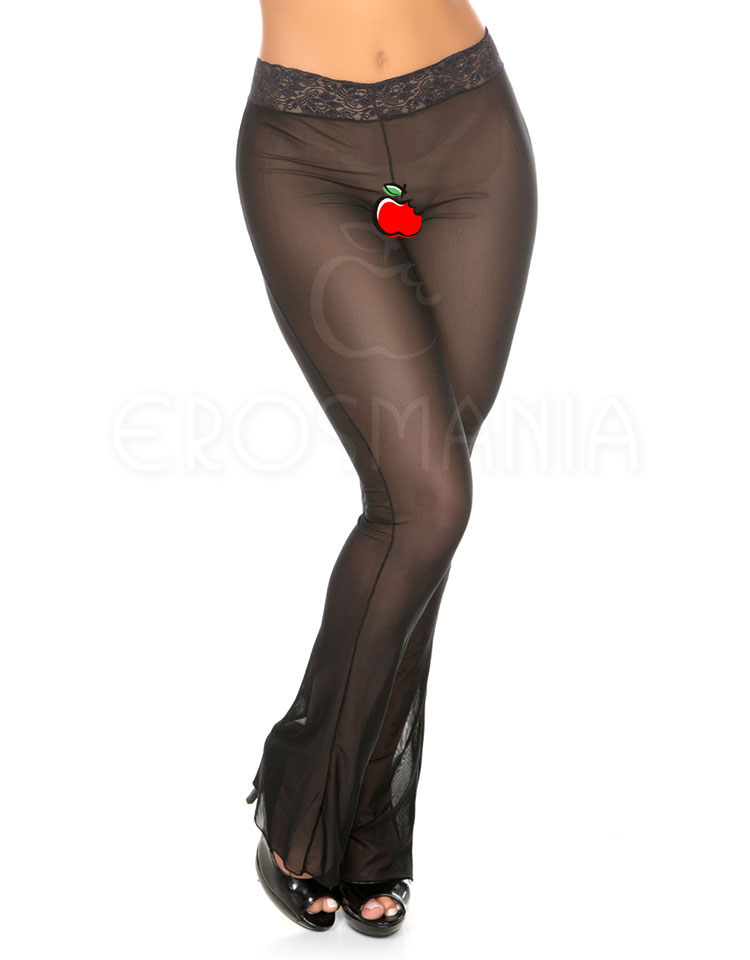 Calça Legging Transparente - Tule e Renda